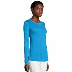 Women's Hanes® Cool Dri Long-Sleeve Performance Tee Awesome Blue 2 Women's Hanes® Cool Dri Long-Sleeve Performance Tee Awesome Blue -Hanes Shop unnamed file 1003
