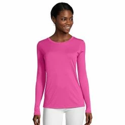 Women's Hanes® Cool Dri Long-Sleeve Performance Tee Awesome Blue 9 Women's Hanes® Cool Dri Long-Sleeve Performance Tee Awesome Blue -Hanes Shop unnamed file 1010