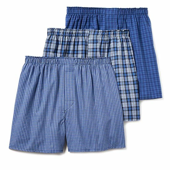 Big & Tall Hanes® 3-pack Woven Boxers Blue Big & Tall Hanes® 3-pack Woven Boxers Blue -Hanes Shop unnamed file 1081