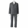 Men's Hanes Ultimate® Plaid Flannel Pajama Set Red Black Check