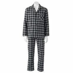 Men's Hanes Ultimate® Plaid Flannel Pajama Set Red Black Check -Hanes Shop unnamed file 1111
