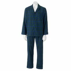 Men's Hanes Ultimate® Plaid Flannel Pajama Set Red Black Check -Hanes Shop unnamed file 1112