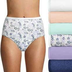 Women's Hanes Ultimate® 6-Pack Breathable Cotton Brief Panty 40H6CC Blue Boho Asst -Hanes Shop unnamed file 113