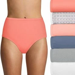 Women's Hanes Ultimate® 6-Pack Breathable Cotton Brief Panty 40H6CC Blue Boho Asst -Hanes Shop unnamed file 115