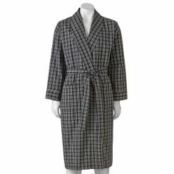 Big & Tall Hanes® Lightweight Woven Shawl Robe Blue