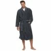 Men's Hanes Ultimate® Plush Soft Touch Robe Charcoal