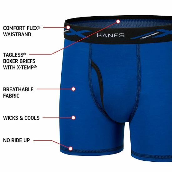 Boys 6-20 Hanes Ultimate® 5-Pack X-Temp® Cooling Boxer Briefs Blue Gray Black Lime Boys 6-20 Hanes Ultimate® 5-Pack X-Temp® Cooling Boxer Briefs Blue Gray Black Lime -Hanes Shop unnamed file 1286