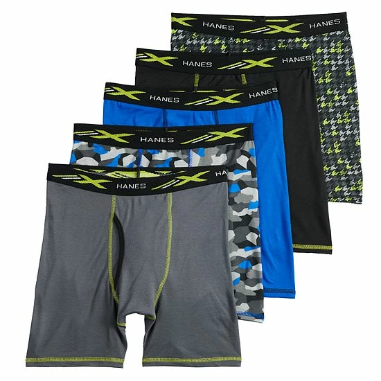 Boys 6-20 Hanes Ultimate® 5-Pack X-Temp® Cooling Boxer Briefs Blue Gray Black Lime Boys 6-20 Hanes Ultimate® 5-Pack X-Temp® Cooling Boxer Briefs Blue Gray Black Lime -Hanes Shop unnamed file 1289