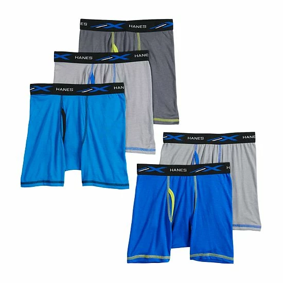 Boys 6-20 Hanes Ultimate® 5-Pack X-Temp® Cooling Boxer Briefs Blue Gray Black Lime Boys 6-20 Hanes Ultimate® 5-Pack X-Temp® Cooling Boxer Briefs Blue Gray Black Lime -Hanes Shop unnamed file 1290