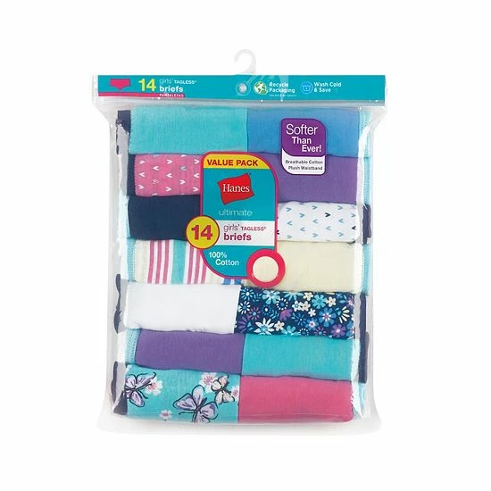 Girls Hanes Ultimate® 14-Pack Cotton Brief Panties Multi Girls Hanes Ultimate® 14-Pack Cotton Brief Panties Multi -Hanes Shop unnamed file 1292