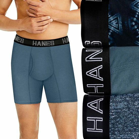 Men's Hanes Ultimate® ComfortFlex Fit 3-pack Boxer Briefs Black White Men's Hanes Ultimate® ComfortFlex Fit 3-pack Boxer Briefs Black White -Hanes Shop unnamed file 1296