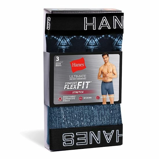 Men's Hanes Ultimate® ComfortFlex Fit 3-pack Boxer Briefs Black White Men's Hanes Ultimate® ComfortFlex Fit 3-pack Boxer Briefs Black White -Hanes Shop unnamed file 1297