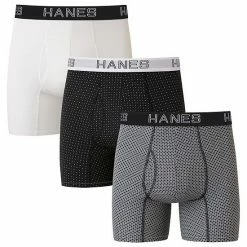 Men's Hanes Ultimate® ComfortFlex Fit 3-pack Boxer Briefs Black White 2 Men's Hanes Ultimate® ComfortFlex Fit 3-pack Boxer Briefs Black White -Hanes Shop unnamed file 1298