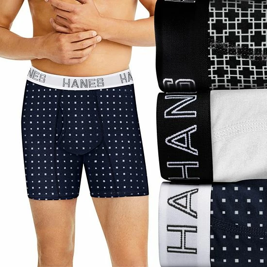 Men's Hanes Ultimate® ComfortFlex Fit 3-pack Boxer Briefs Black White Men's Hanes Ultimate® ComfortFlex Fit 3-pack Boxer Briefs Black White -Hanes Shop unnamed file 1299