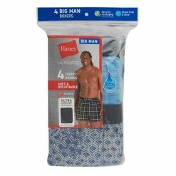 Big & Tall Hanes Ultimate® Cool Comfort® 4-Pack Woven Boxer -Hanes Shop unnamed file 1305