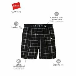 Big & Tall Hanes Ultimate® Cool Comfort® 4-Pack Woven Boxer -Hanes Shop unnamed file 1306