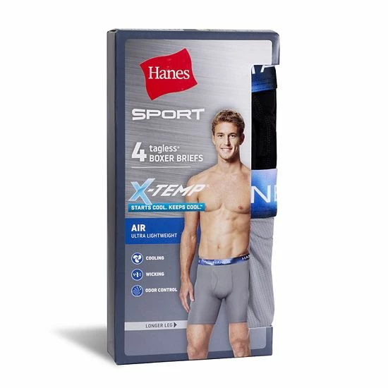 Men's Hanes Ultimate® 4-pack X-Temp Air Mesh Longer-Leg Boxer Briefs Men's Hanes Ultimate® 4-pack X-Temp Air Mesh Longer-Leg Boxer Briefs -Hanes Shop unnamed file 1310