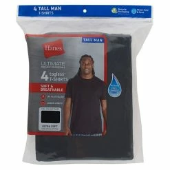 Big & Tall Hanes Ultimate® Cool Comfort® FreshIQ® Crewneck 4-Pack Tee -Hanes Shop unnamed file 1395