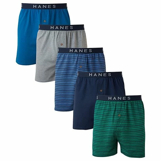 Men's Hanes Ultimate® 5-pack Knit Boxers 3 Men's Hanes Ultimate® 5-pack Knit Boxers - Image 3