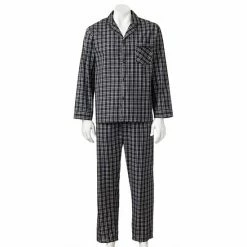 Big & Tall Hanes® Classics Pajama Set Blue Plaid