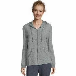 Women's Hanes® French Terry Zip-Up Hoodie Ebony 4 Women's Hanes® French Terry Zip-Up Hoodie Ebony -Hanes Shop unnamed file 1534