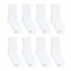 Women's Hanes Ultimate® Cool Comfort® 8-Pack Cushioned Crew Socks Black