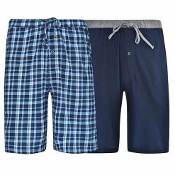 Men's HanesĀ® 2-pack Knit Pajama Shorts Black Gray Stripe