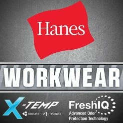 Big & Tall Hanes® Workwear 2-pack X-Temp Fresh IQ Crewneck Pocket Tees Safety Green -Hanes Shop unnamed file 1705