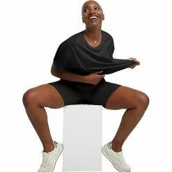 Women's Hanes® Stretch Jersey Bike Shorts Charcoal Heather -Hanes Shop unnamed file 1716