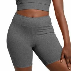 Women's Hanes® Stretch Jersey Bike Shorts Charcoal Heather -Hanes Shop unnamed file 1718