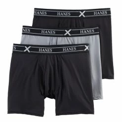 Men's Hanes® X-Temp Air Boxer Briefs Black Gray 2 Men's Hanes® X-Temp Air Boxer Briefs Black Gray -Hanes Shop unnamed file 1721