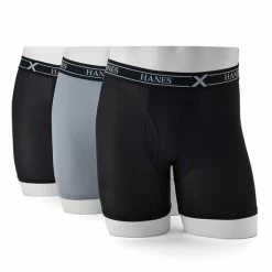 Men's Hanes® X-Temp Air Boxer Briefs Black Gray 3 Men's Hanes® X-Temp Air Boxer Briefs Black Gray -Hanes Shop unnamed file 1722
