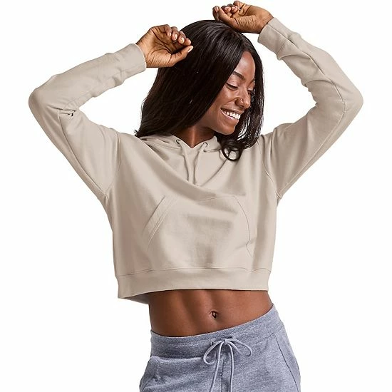 Women's Hanes® Cropped Fleece Hoodie Concrete Pe Heather Women's Hanes® Cropped Fleece Hoodie Concrete Pe Heather -Hanes Shop unnamed file 1741