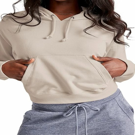 Women's Hanes® Cropped Fleece Hoodie Concrete Pe Heather Women's Hanes® Cropped Fleece Hoodie Concrete Pe Heather -Hanes Shop unnamed file 1742