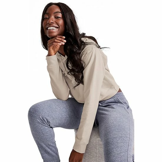 Women's Hanes® Cropped Fleece Hoodie Concrete Pe Heather Women's Hanes® Cropped Fleece Hoodie Concrete Pe Heather -Hanes Shop unnamed file 1743