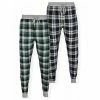 Big & Tall Hanes 2-pack Flannel Jogger Sleep Pants Red