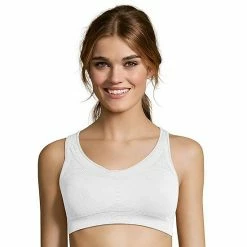 Hanes® Solid Core Racerback Sports Bra O9003 True White
