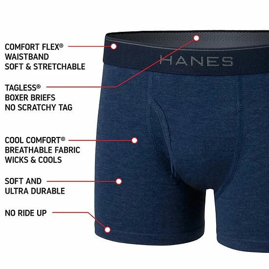 Boys 6-20 Hanes Ultimate® 5-Pack Super Soft Lightweight Boxer Briefs Assorted Boys 6-20 Hanes Ultimate® 5-Pack Super Soft Lightweight Boxer Briefs Assorted -Hanes Shop unnamed file 1836