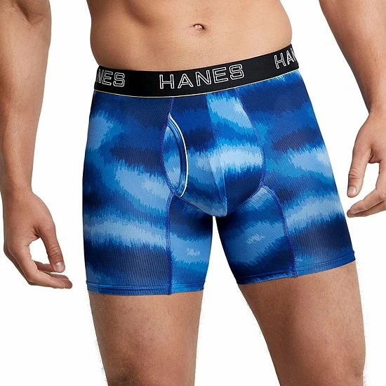 Men's Hanes Ultimate® Comfort Flex Fit® Lightweight Mesh Trunk Briefs Red 3 Men's Hanes Ultimate® Comfort Flex Fit® Lightweight Mesh Trunk Briefs Red - Image 3