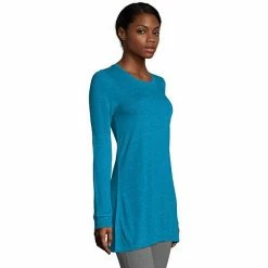 Women's Hanes® Spacedye Vented Tunic Bold Blue Spacedye -Hanes Shop unnamed file 1859