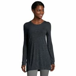 Women's Hanes® Spacedye Vented Tunic Bold Blue Spacedye -Hanes Shop unnamed file 1861