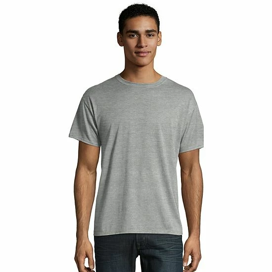 Men's Hanes Ultimate® X-Temp FreshIQ Textured Slubbed Super Soft Crewneck Tee Light Gray Heather Men's Hanes Ultimate® X-Temp FreshIQ Textured Slubbed Super Soft Crewneck Tee Light Gray Heather -Hanes Shop unnamed file 1867