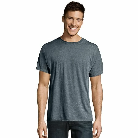 Men's Hanes Ultimate® X-Temp FreshIQ Textured Slubbed Super Soft Crewneck Tee Light Gray Heather Men's Hanes Ultimate® X-Temp FreshIQ Textured Slubbed Super Soft Crewneck Tee Light Gray Heather -Hanes Shop unnamed file 1869