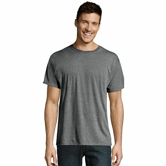 Men's Hanes Ultimate® X-Temp FreshIQ Textured Slubbed Super Soft Crewneck Tee Light Gray Heather Men's Hanes Ultimate® X-Temp FreshIQ Textured Slubbed Super Soft Crewneck Tee Light Gray Heather -Hanes Shop unnamed file 1878