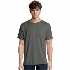 Men's Hanes® ComfortWash Garment-Dyed Pocket Pajama Tee New Railroad Gray -Hanes Shop unnamed file 1884