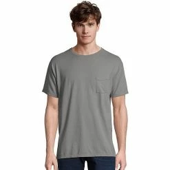 Men's Hanes® ComfortWash Garment-Dyed Pocket Pajama Tee New Railroad Gray -Hanes Shop unnamed file 1889