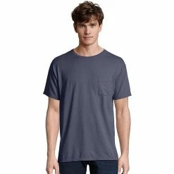 Men's Hanes® ComfortWash Garment-Dyed Pocket Pajama Tee New Railroad Gray -Hanes Shop unnamed file 1893