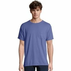 Men's Hanes® ComfortWash Garment-Dyed Pocket Pajama Tee New Railroad Gray -Hanes Shop unnamed file 1894