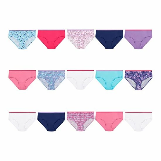 Girls Hanes Ultimate® Cotton Brief Panties 14+1 Bonus Pack Multi Girls Hanes Ultimate® Cotton Brief Panties 14+1 Bonus Pack Multi -Hanes Shop unnamed file 1943
