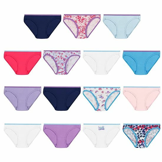 Girls Hanes Ultimate® Cotton Bikini Panties 14+1 Bonus Pack Multi Color Girls Hanes Ultimate® Cotton Bikini Panties 14+1 Bonus Pack Multi Color -Hanes Shop unnamed file 1957